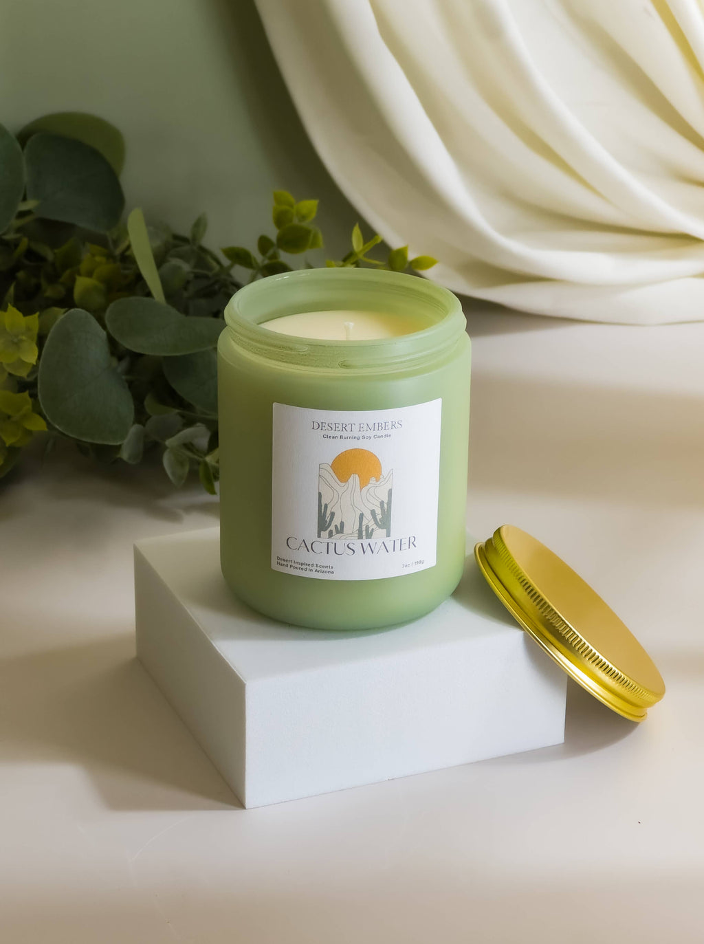 Cactus Water Desert Inspired Soy Candle - 7oz