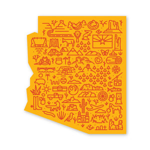 Arizona Map Sticker