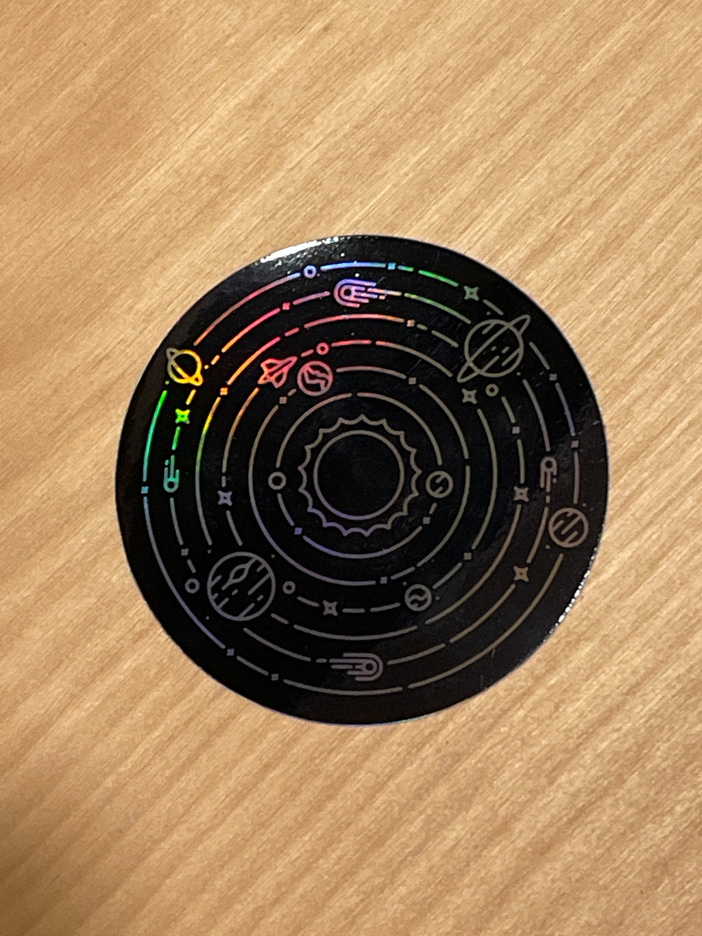 Solar System Holographic Sticker