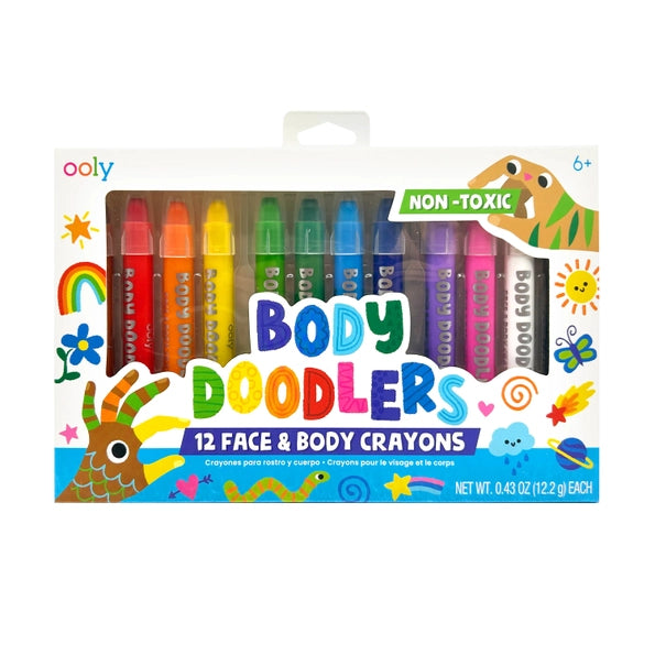 Body Doodlers Face & Body Crayons | Set of 12 Colors