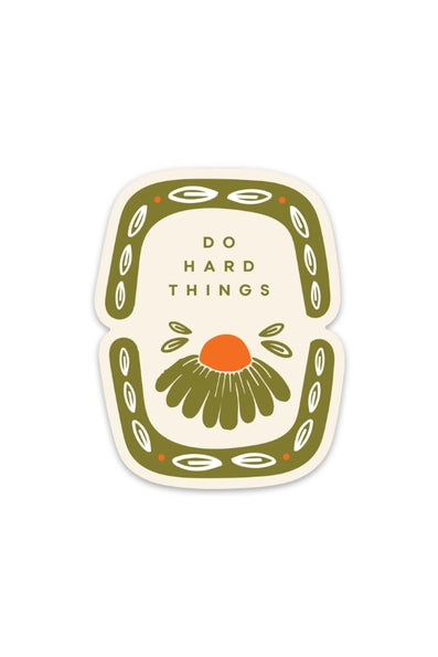 Do Hard Things Sticker | Cream/Olive