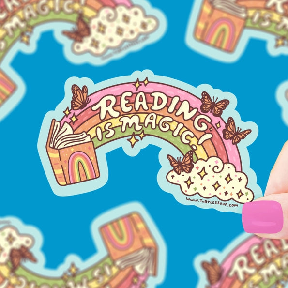 Reading is Magic Rainbow Sticker