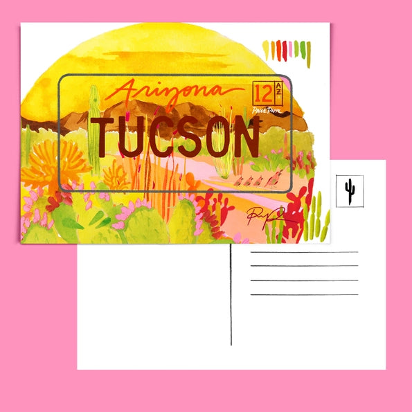 Tucson License Plate Postcard