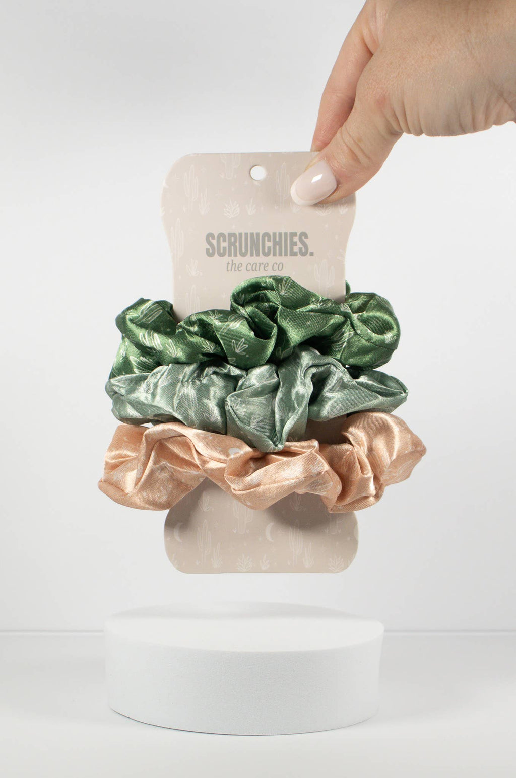 Scrunchie set, Cactus Print Scrunchie Set