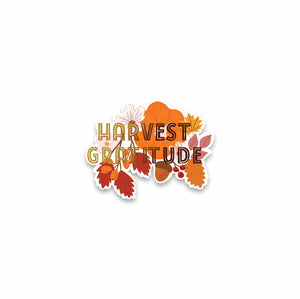 Harvest Gratitude Pumpkin Decal Sticker