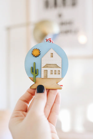 Desert Snow Globe Ornament